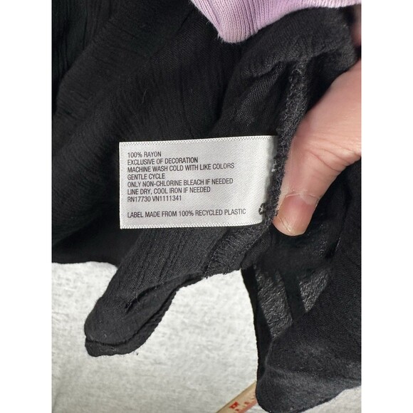 Mossimo Women's Black Sleeveless 100% Rayon Top Sz XS BOHO - Picture 5 of 6